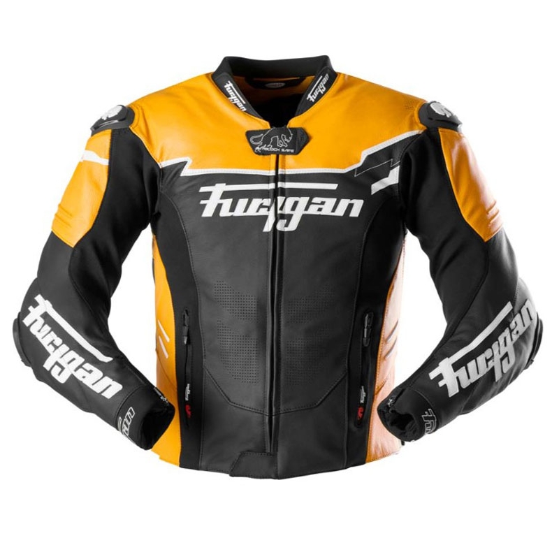 Kurtka motocyklowa skórzana Furygan Signature 55 czarno-żółta