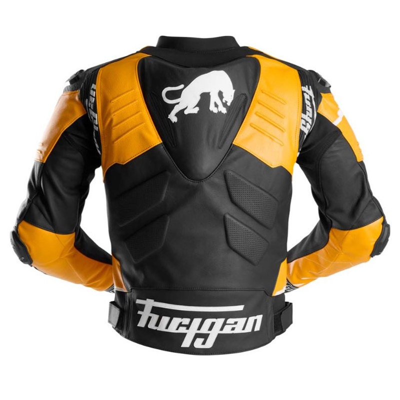 Kurtka motocyklowa skórzana Furygan Signature 55 czarno-żółta