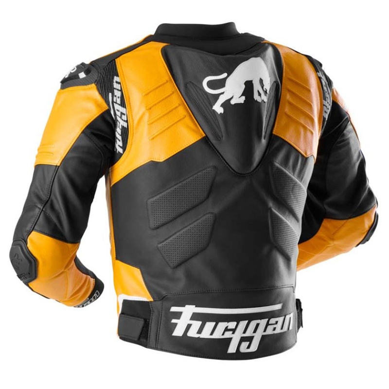 Kurtka motocyklowa skórzana Furygan Signature 55 czarno-żółta