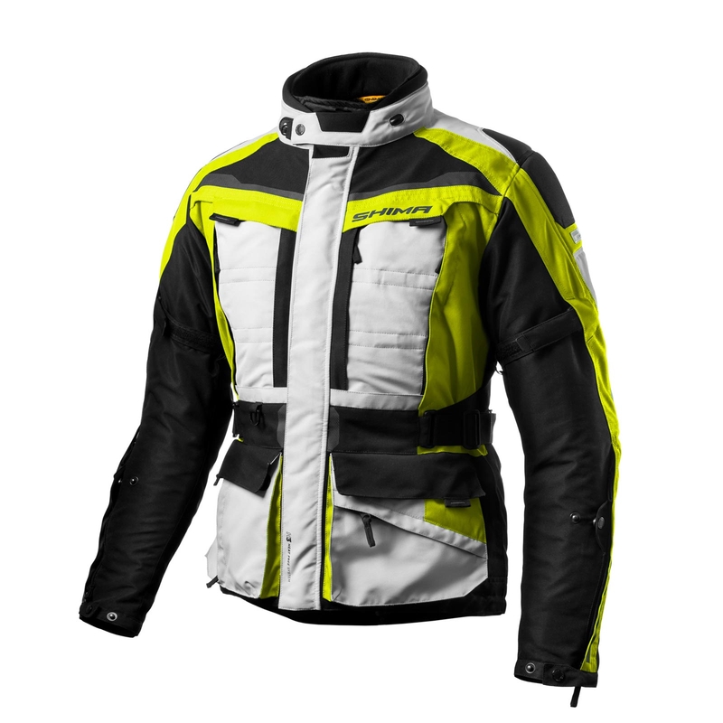 Kurtka motocyklowa Shima Horizon fluo żółta-szaro-czarna