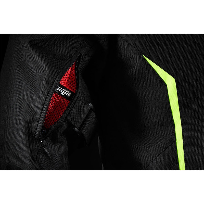 Kurtka motocyklowa Furygan Yori czarno-biało-fluo-żółta