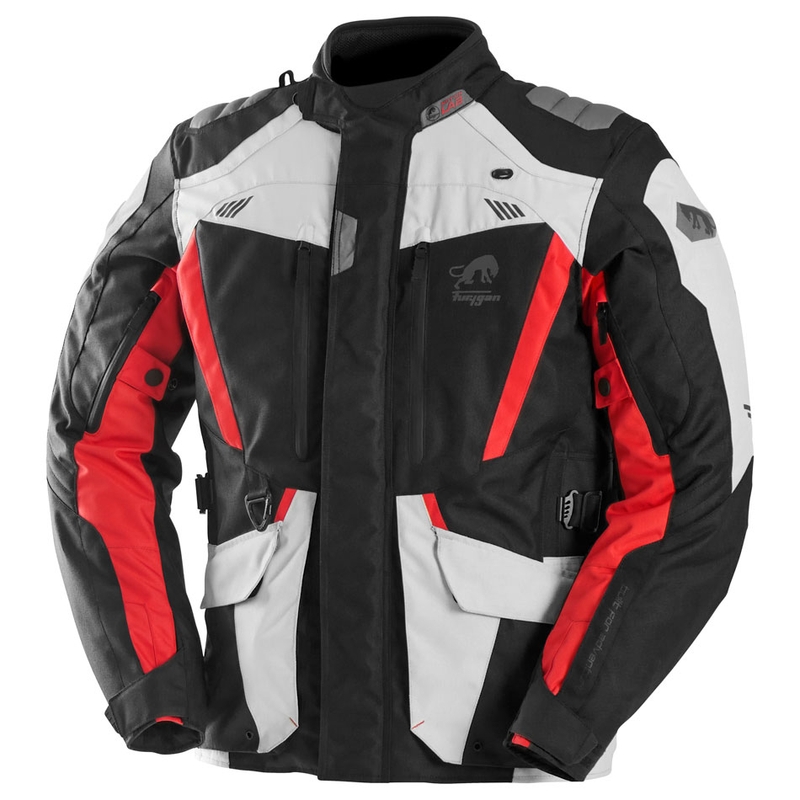 Kurtka motocyklowa Furygan Apalaches Evo czarno-beżowo-czerwona