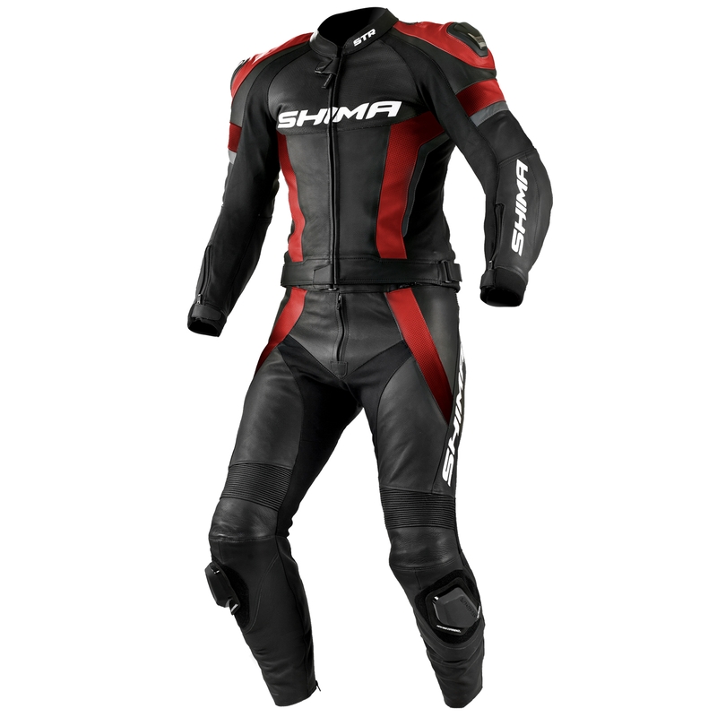 Kombinezon motocyklowy Shima STR czarno-czerwony wyprzedaż
