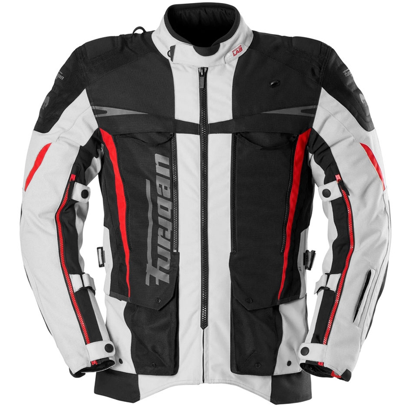 Kurtka motocyklowa Furygan Montroc Kevlar® Primaloft® 3IN1+ czarno-beżowo-czerwona