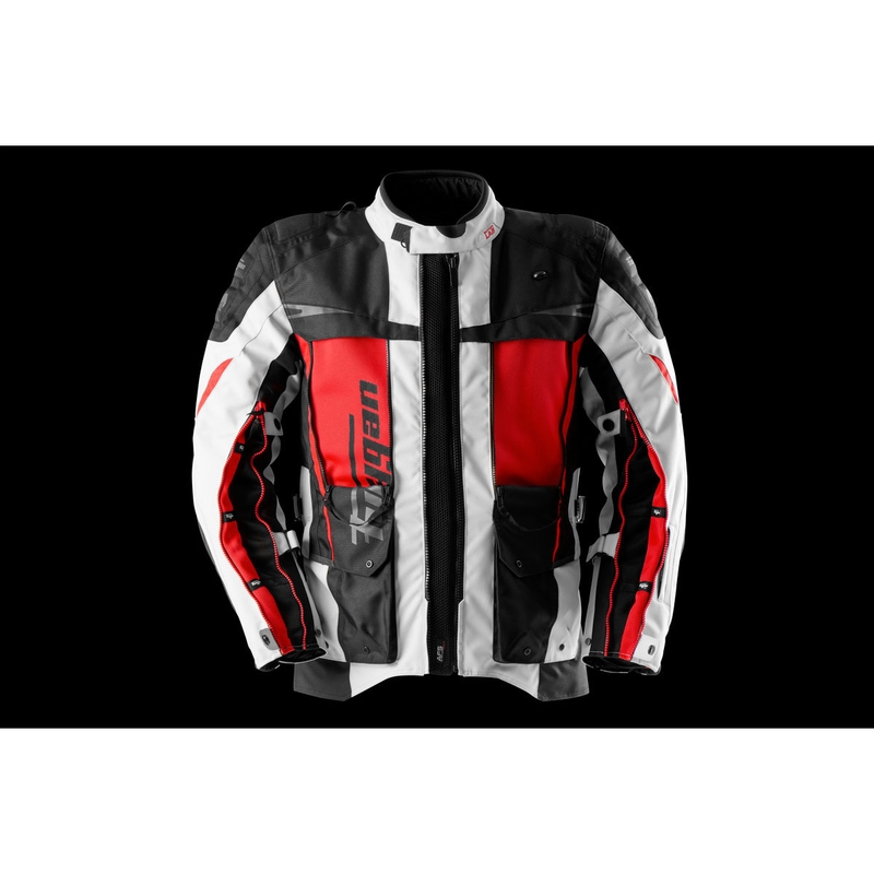 Kurtka motocyklowa Furygan Montroc Kevlar® Primaloft® 3IN1+ czarno-beżowo-czerwona