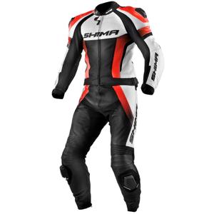 Kombinezon motocyklowy Shima STR czarno-biało-fluo czerwony wyprzedaż