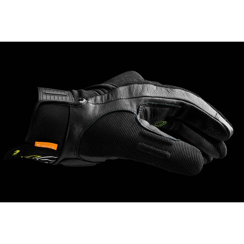 Rękawice motocyklowe Furygan Jet Neon D3O czarno-biało-fluorescencyjne żółte