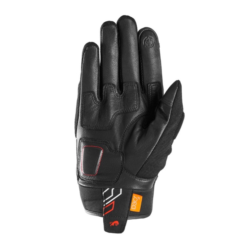 Rękawice motocyklowe Furygan Jet Neon D3O czarno-biało-czerwone