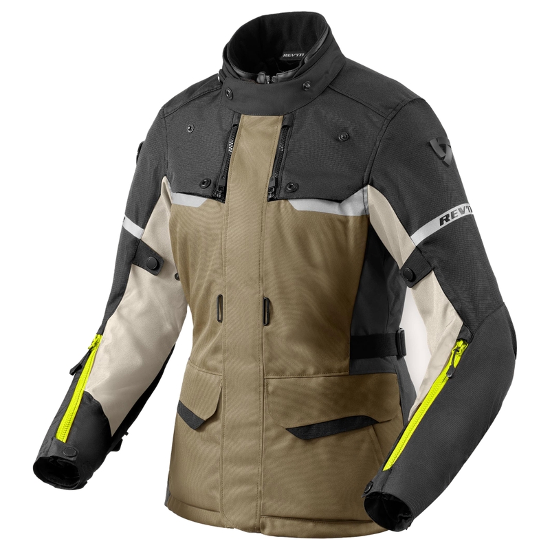 Kurtka motocyklowa damska Revit Outback 4 H2O zielono-antracytowa