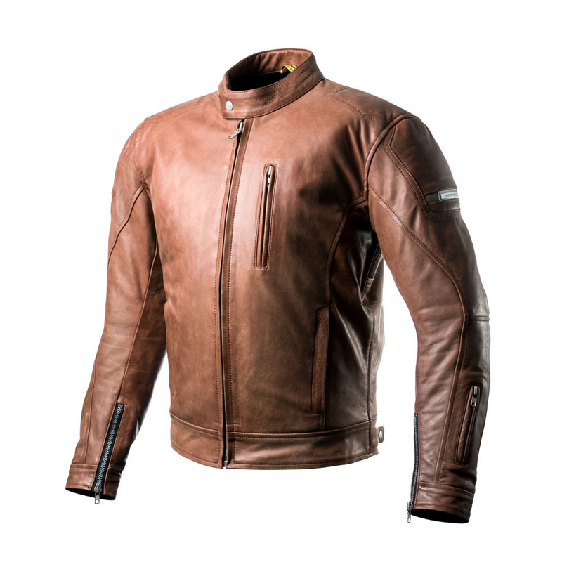 Skórzana kurtka motocyklowa Shima Hunter+ brązowa wyprzedaż