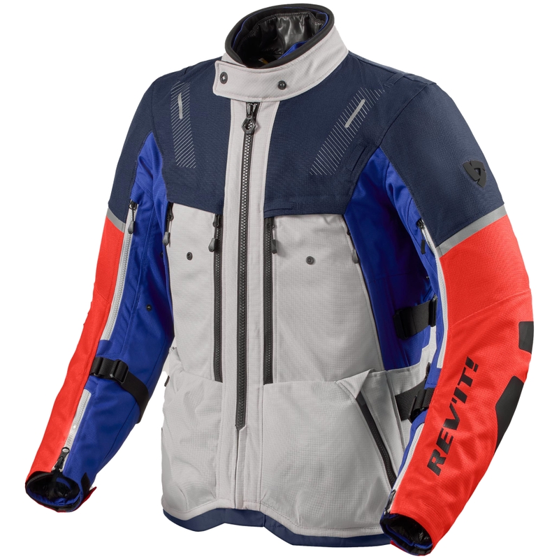 Kurtka motocyklowa Revit Sand 5 H2O srebrno-niebieska