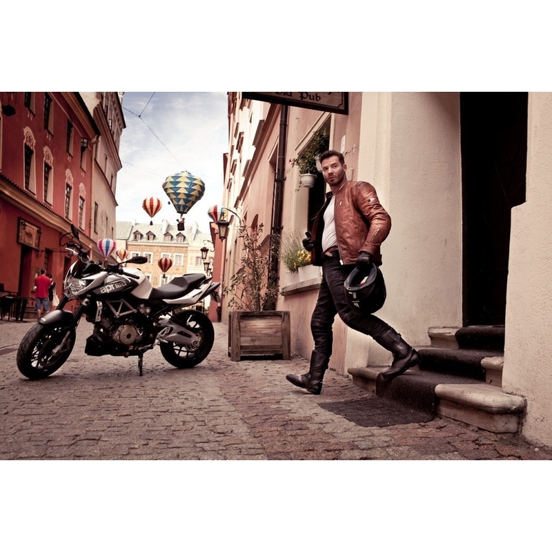 Skórzana kurtka motocyklowa Shima Hunter+ brązowa wyprzedaż