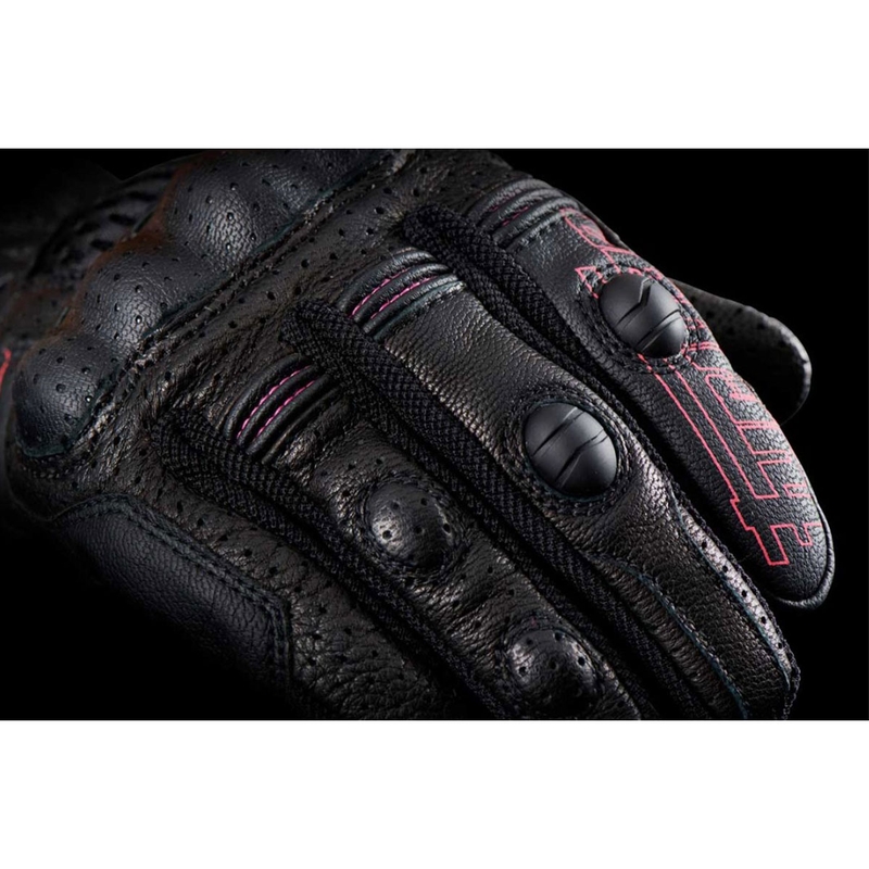 Damskie rękawice motocyklowe Furygan TD Air Lady czarno-biało-różowe