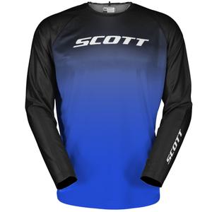 Koszulka motocrossowa SCOTT EVO Swap czarno-niebieska