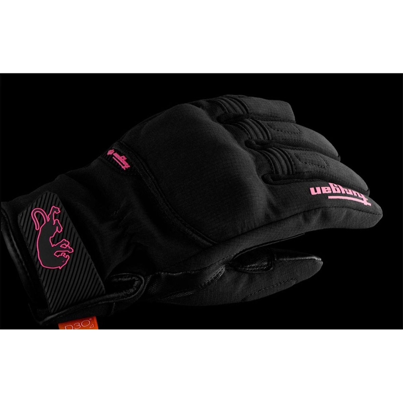 Damskie rękawice motocyklowe Furygan Jet Lady All Season D3O® Evo czarno-różowe