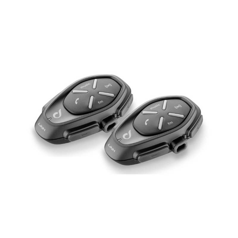 Zestaw głośnomówiący Bluetooth CellularLine Interphone LINK do kasków zamkniętych i otwartych - Twin Pack