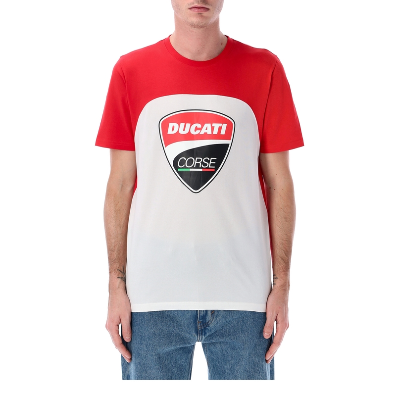 Koszulka Ducati Badge w kolorze czerwono-białym