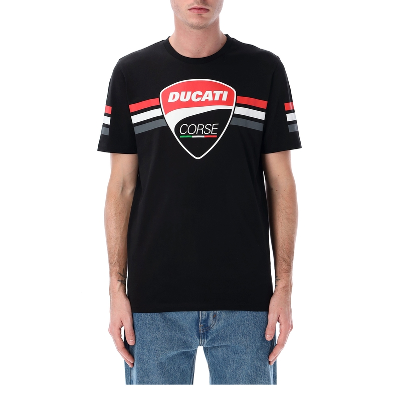Koszulka Ducati Stripes Badge w kolorze czarnym