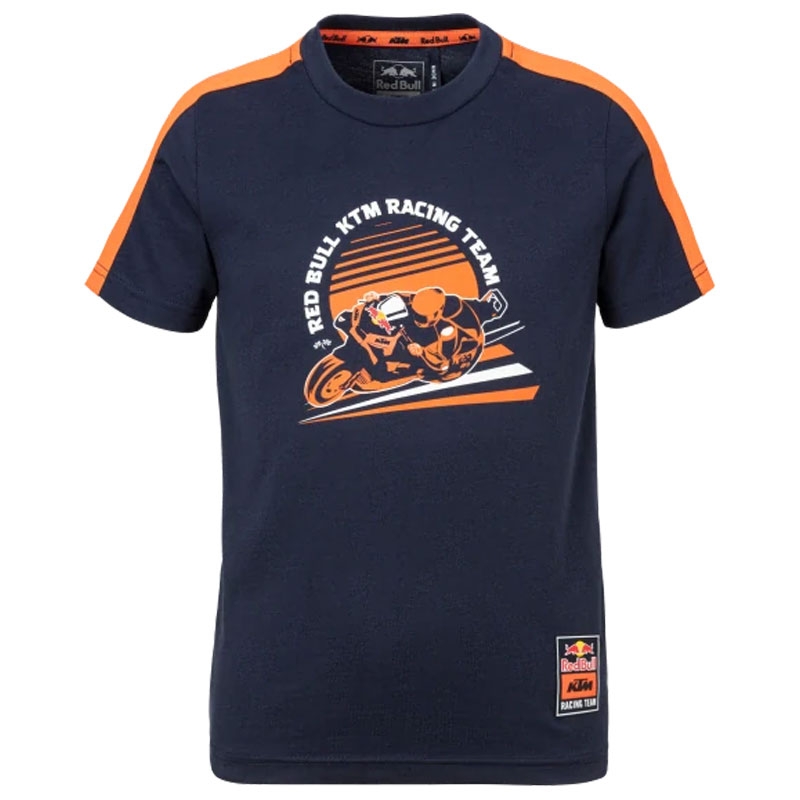 KTM Red Bull Racing Grid Dziecięca Koszulka T-shirt Niebiesko-Pomarańczowa