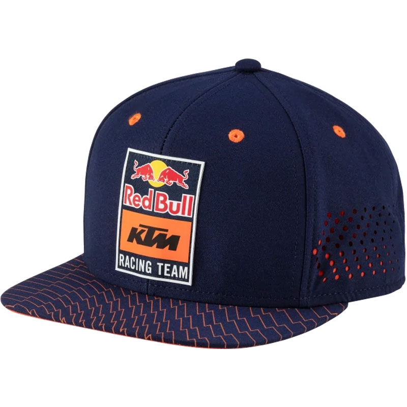 Czapka z daszkiem KTM Red Bull Racing Grid Flat Cap niebiesko-pomarańczowa