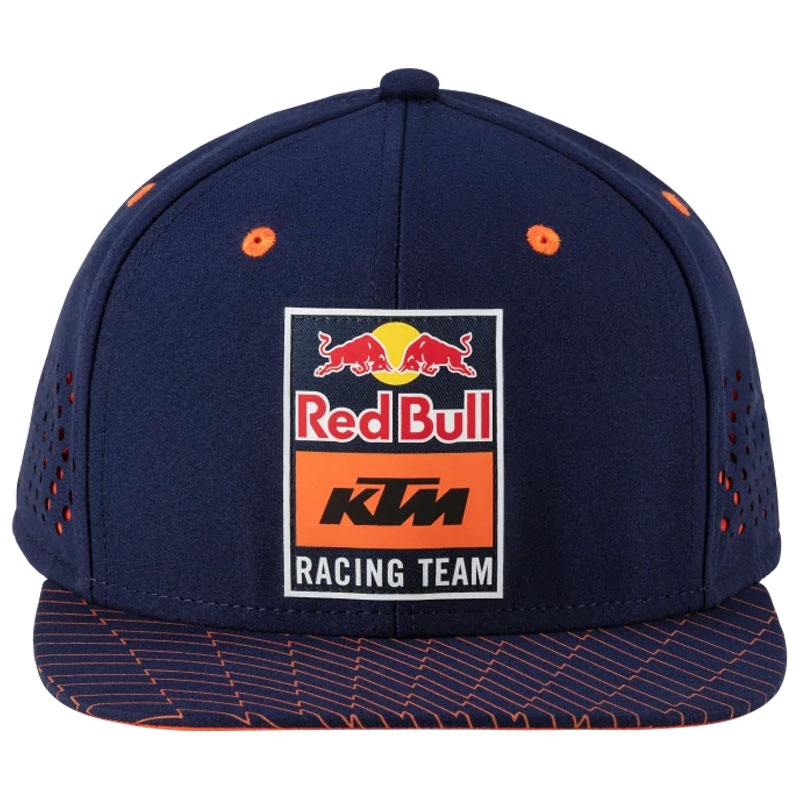 Czapka z daszkiem KTM Red Bull Racing Grid Flat Cap niebiesko-pomarańczowa