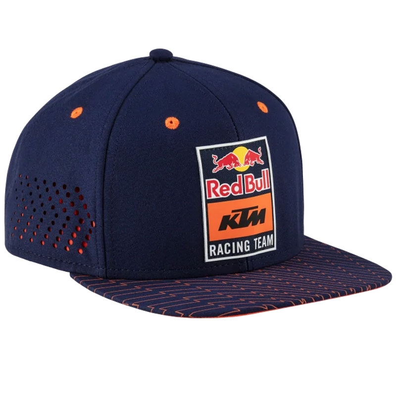 Czapka z daszkiem KTM Red Bull Racing Grid Flat Cap niebiesko-pomarańczowa