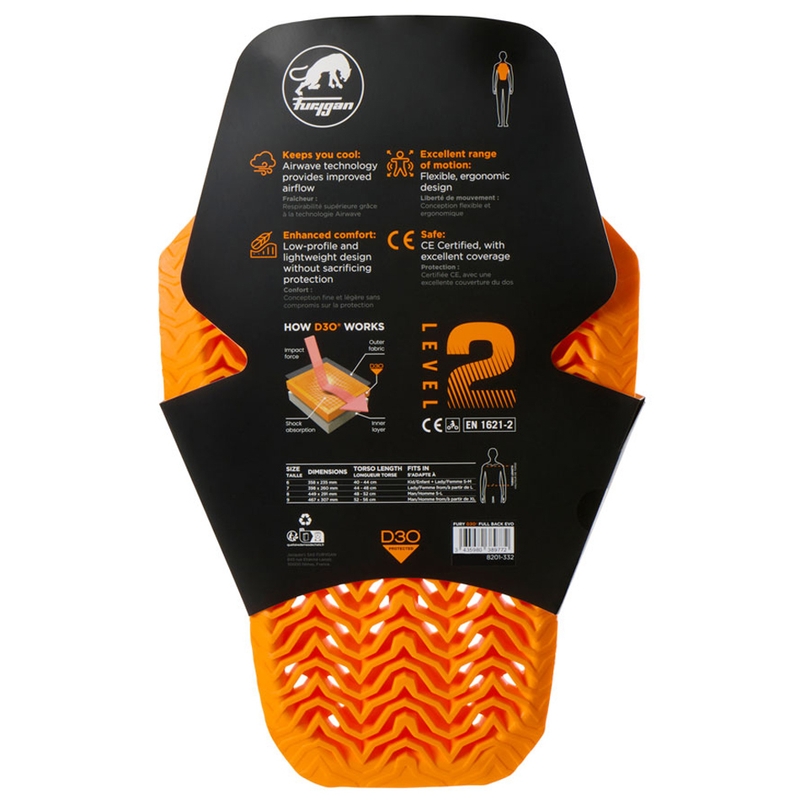 Ochraniacz pleców Furygan Full Back Fury D3O® EVO