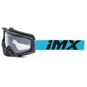 Gogle motocrossowe iMX Dust czarno-niebieskie z przezroczystym pleksiglasem