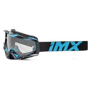 Gogle motocrossowe iMX Dust Graphic czarno-niebieskie z przezroczystym pleksiglasem