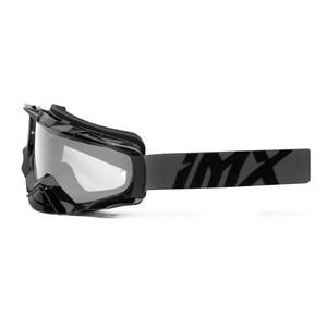 Gogle motocrossowe iMX Dust Graphic szaro-czarne z przezroczystym pleksiglasem