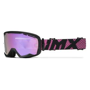 Gogle motocyklowe iMX Endurance Flip czarno-różowe z pleksiglasem irydowym