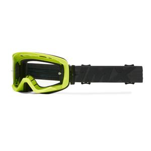 Gogle motocyklowe iMX Endurance Flip fluo żółto-czarne z przezroczystym pleksiglasem