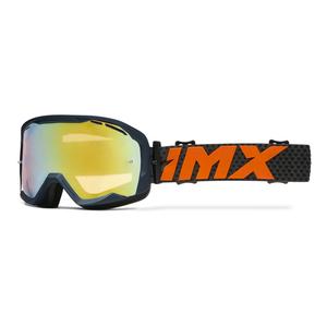 Gogle motocyklowe iMX Endurance Flip niebiesko-pomarańczowe z pleksiglasem irydowym