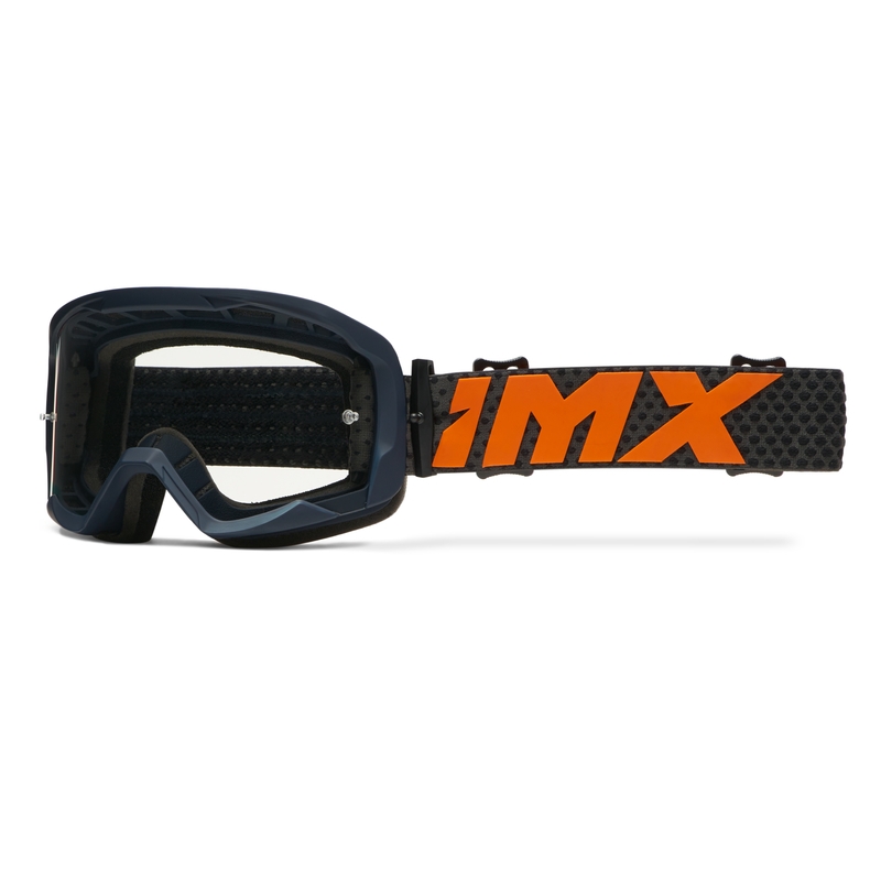 Gogle motocyklowe iMX Endurance Flip niebiesko-pomarańczowe z pleksiglasem irydowym