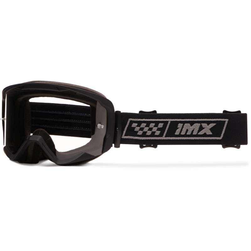 Gogle motocyklowe iMX Endurance Race czarno-szare z przydymionym pleksiglasem