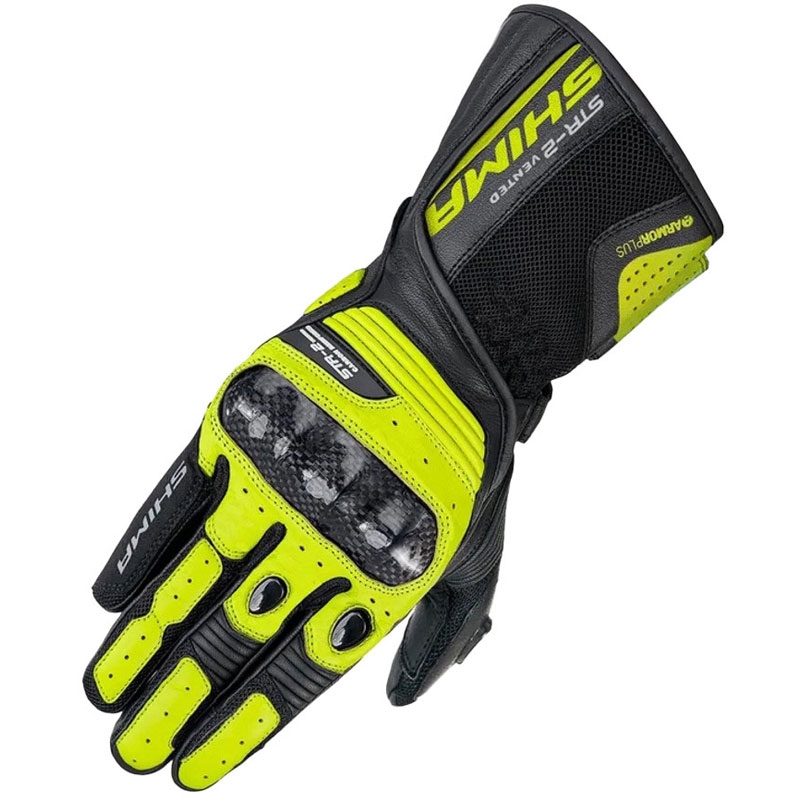 Rękawice motocyklowe Shima STR-2 Vent fluo żółte