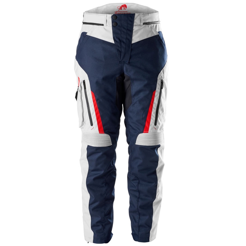 Spodnie motocyklowe Furygan Killington niebiesko-beżowo-czerwone