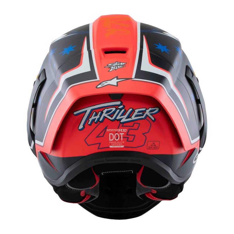 Kask motocyklowy Alpinestars Supertech R10 Limited Edition Jack Miller Full Face Matte Carbon Czerwony-Niebieski-Żółty-Biały