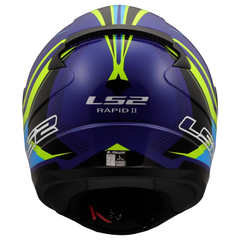 Kask motocyklowy integralny LS2 FF353 Rapid II Flitz fluo żółto-niebieski