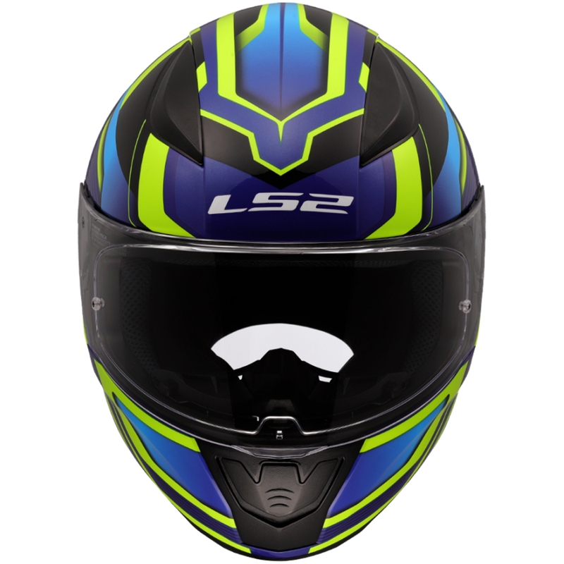 Kask motocyklowy integralny LS2 FF353 Rapid II Flitz fluo żółto-niebieski