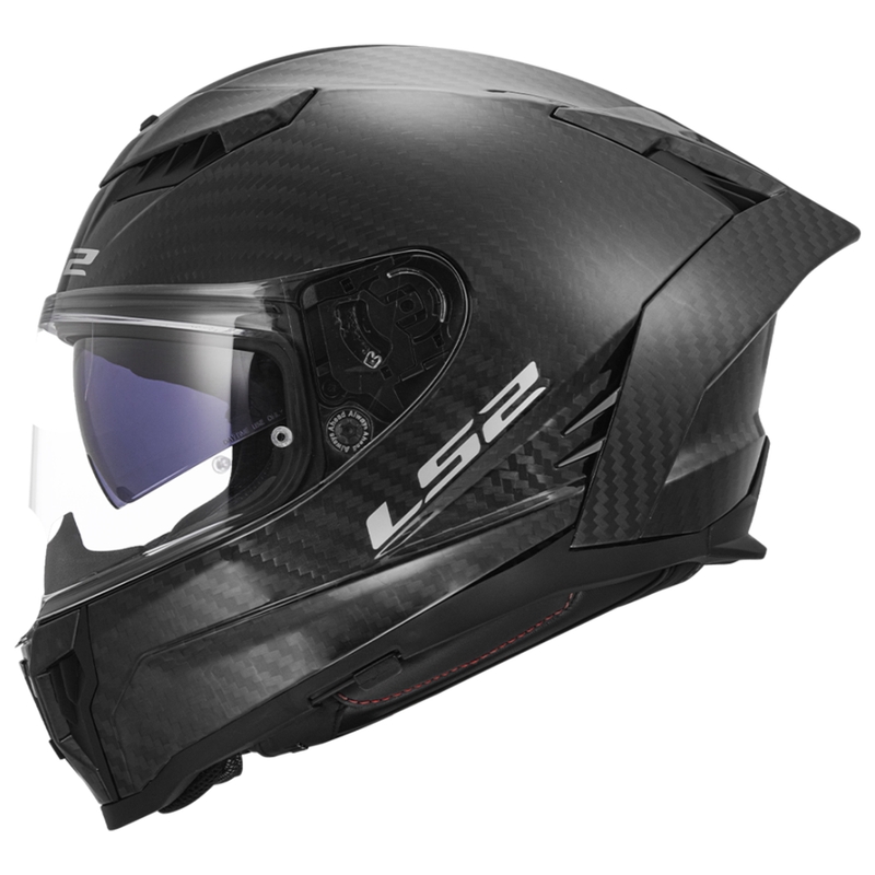 Kask motocyklowy integralny LS2 FF807 Dragon Carbon matowy czarny