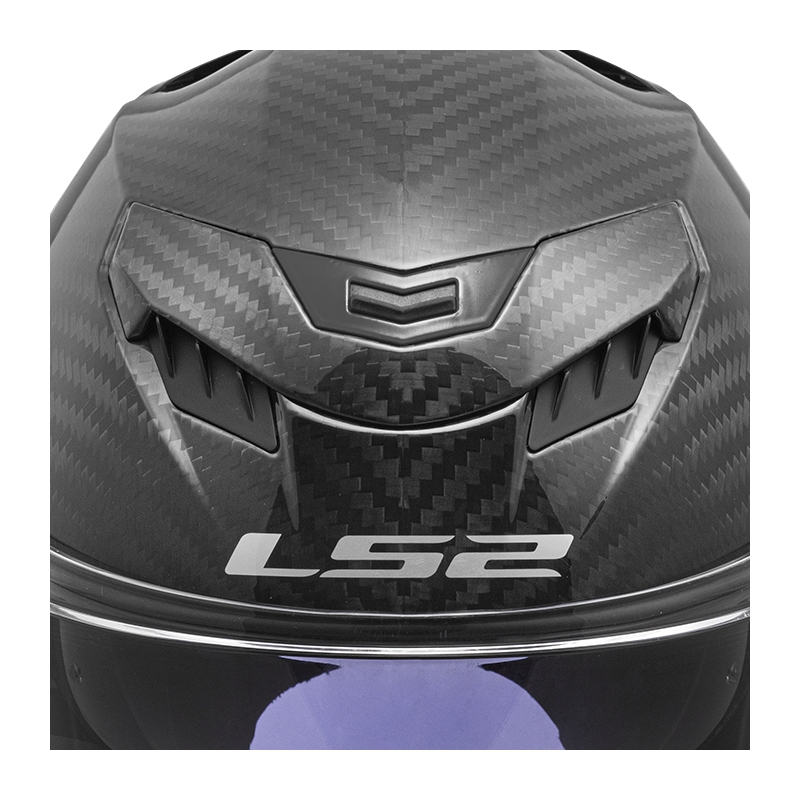 Kask motocyklowy integralny LS2 FF807 Dragon Carbon matowy czarny
