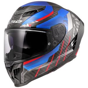 Kask motocyklowy integralny LS2 FF807 Dragon Trax niebiesko-czerwony