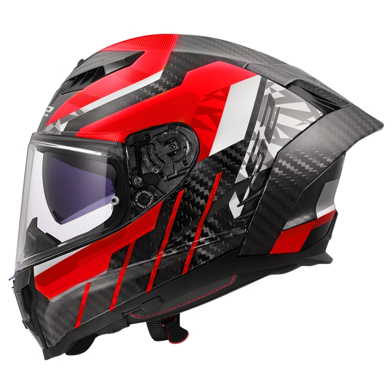 Kask motocyklowy integralny LS2 FF807 Dragon Trax czerwony