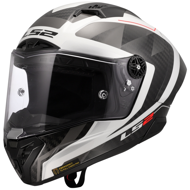 Kask motocyklowy integralny LS2 FF805 Thunder C GP Aero Raute biało-szary