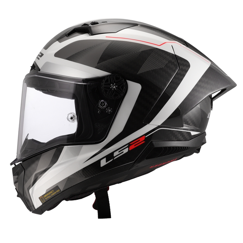 Kask motocyklowy integralny LS2 FF805 Thunder C GP Aero Raute biało-szary