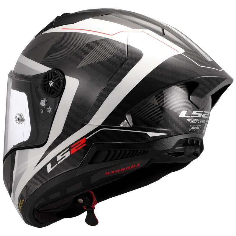 Kask motocyklowy integralny LS2 FF805 Thunder C GP Aero Raute biało-szary