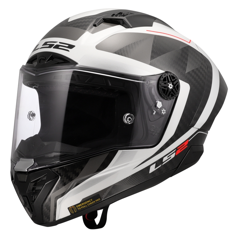 Kask motocyklowy integralny LS2 FF805 Thunder C GP Aero Raute biało-szary