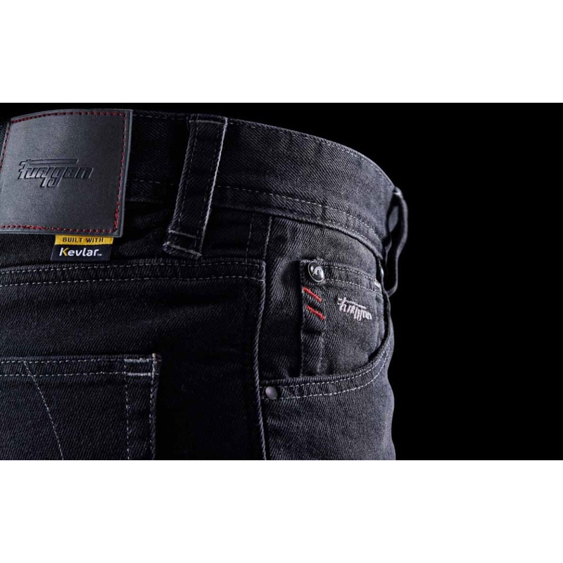 Jeansy motocyklowe Furygan D12 X Kevlar® Straight, czarne