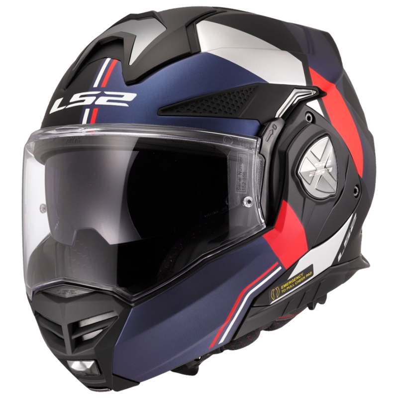 Kask motocyklowy typu flip-up LS2 FF901 Advant X Ultra niebiesko-czerwony
